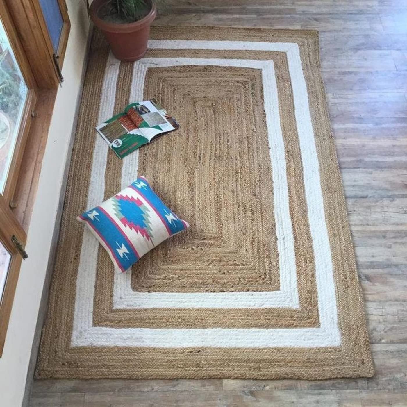Jute & Chindi Rug - Natural Fiber Carpet -5