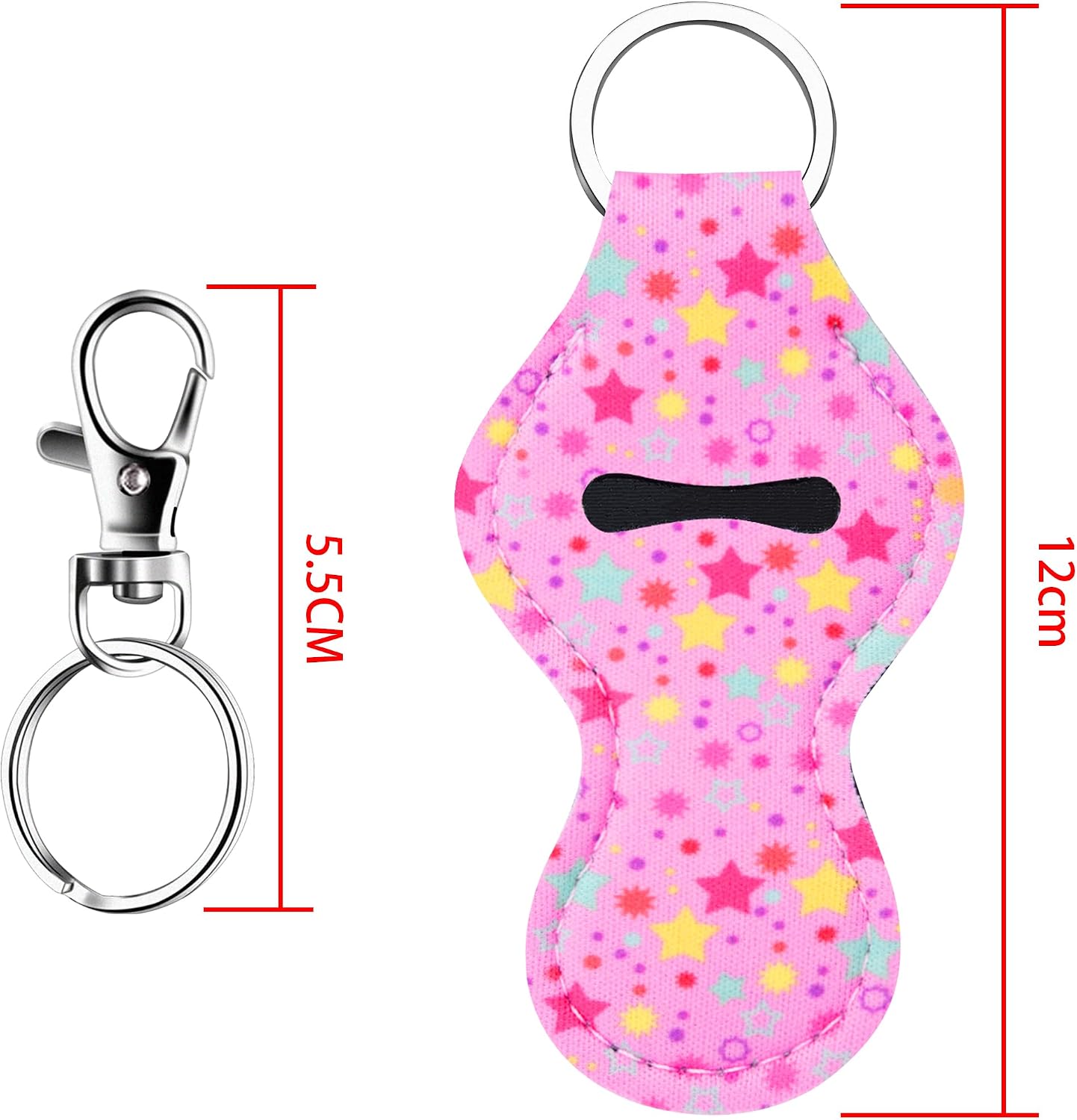 Duufin 24 Pieces Chapstick Holder Keychains Lipstick Holder Keychains image 2