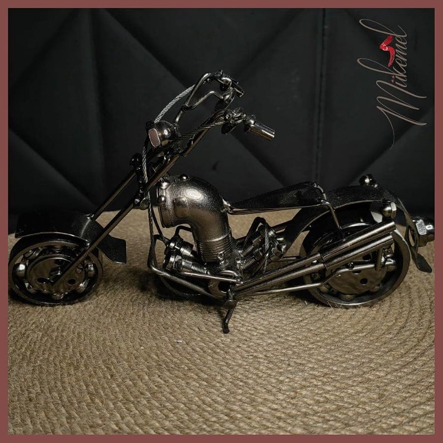 Steampunk Metal Motosiklet Maketi - Görsel 3