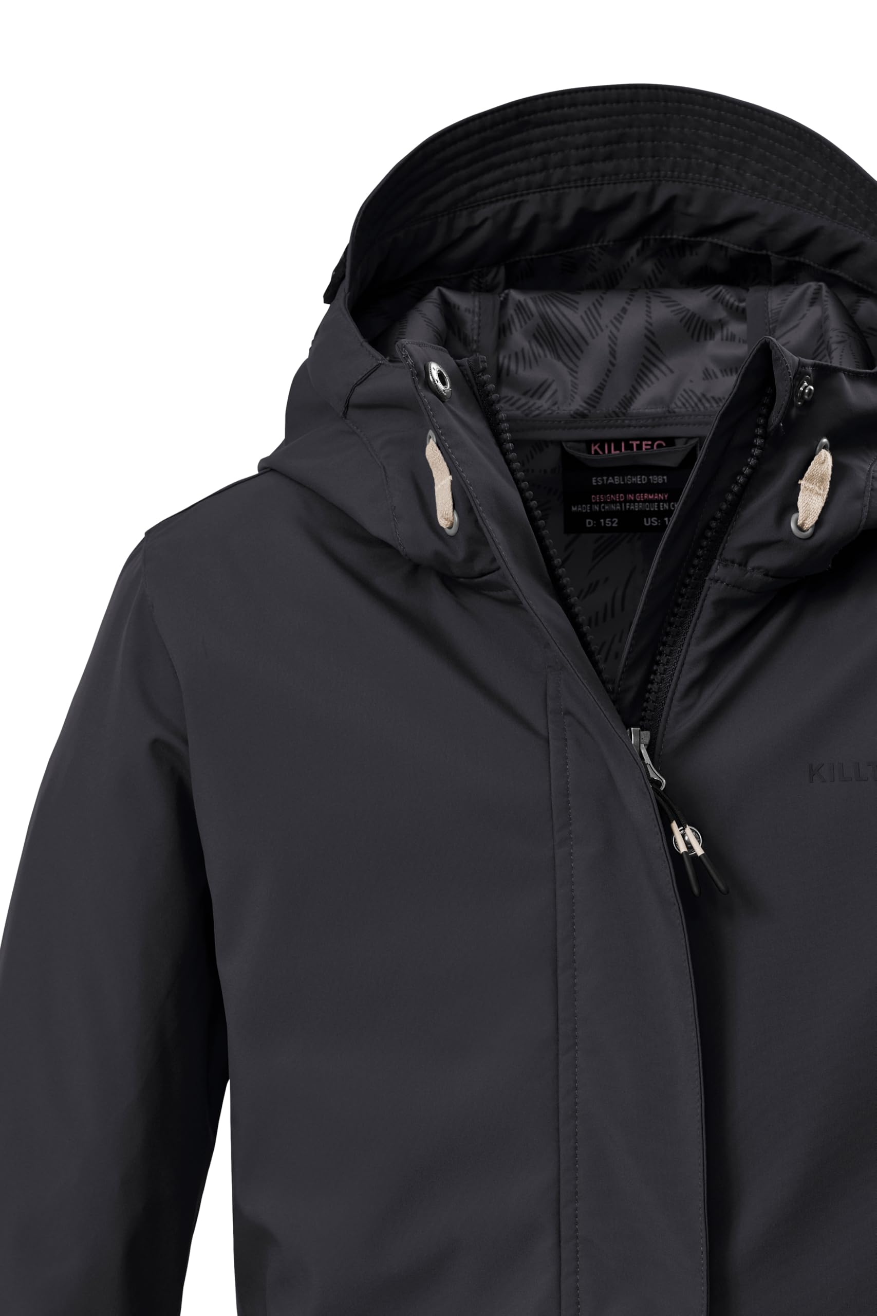 Killtec Mädchen Kos 120 Grls Sftshll Prk Softshellparka/Parka mit Kapuze und Taillenregulierung