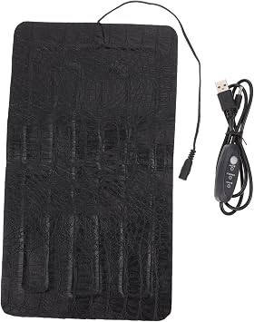 Temperature USB Reptile Heating Pad with Anti-Scratch Surface Low Voltage Safety for Lizards Turtles Bearded Dragons and Other Crawling Pets