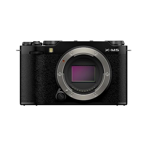FUJIFILM X-M5 Spiegellose Systemkamera | APS-C-Kamera mit 26,1 MP X-Trans-Sensor, KI-Autofokus, 6.2K-Video, 9:16-Modus und Klappdisplay für Vlogging & Streetfotografie | Nur Gehäuse, Schwarz