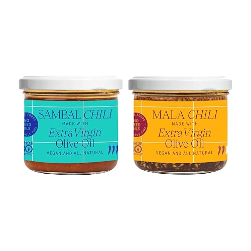 Miniatura 41 de Everiday Chilis Sin aceites de semillas Alternativa a salsa picante Todo natural, sin gluten y vegano (paquete de 1, aceite de chile mala)