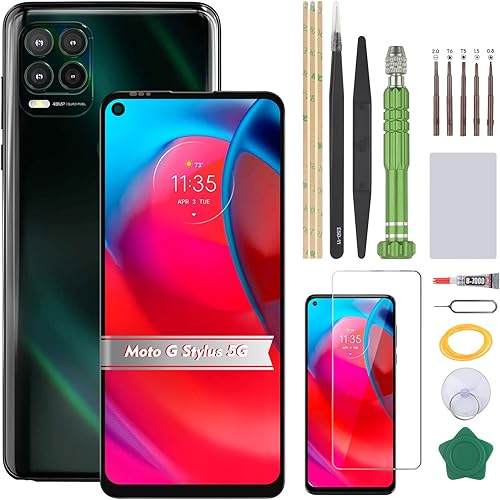 YHXMARSCAN Reemplazo para Motorola Moto G Stylus 5G 2021 Ensamble de digitalizador de pantalla táctil Motorola XT2131 XT2131DL XT2131-1 XT31-3