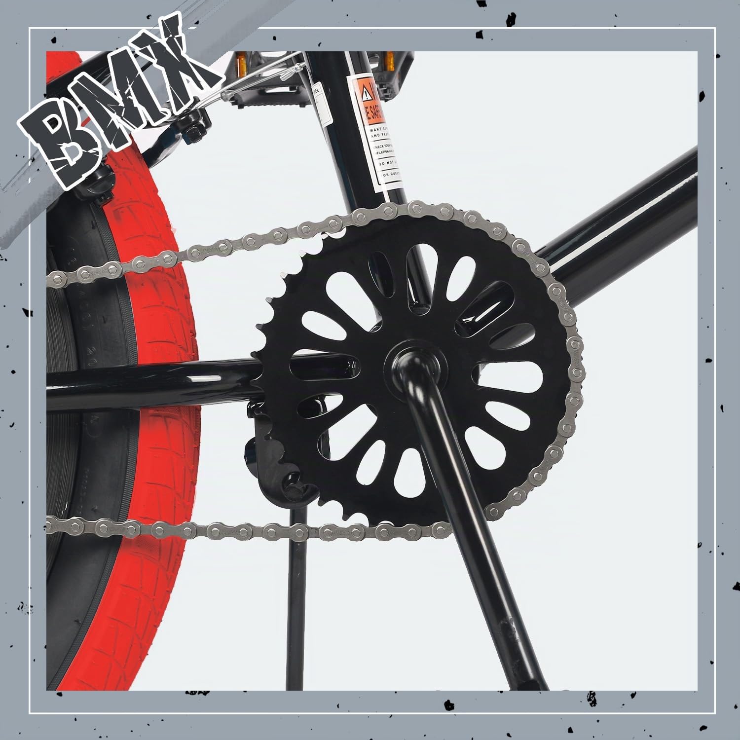 AVASTA 20 Pulgadas Freestyle niños BMX Bicicleta para 6 7 8 9 10 11 12 13 14 años niños niñas jóvenes Adultos y Pilotos de Nivel Principiante con 4 Peg, Negro con neumáticos