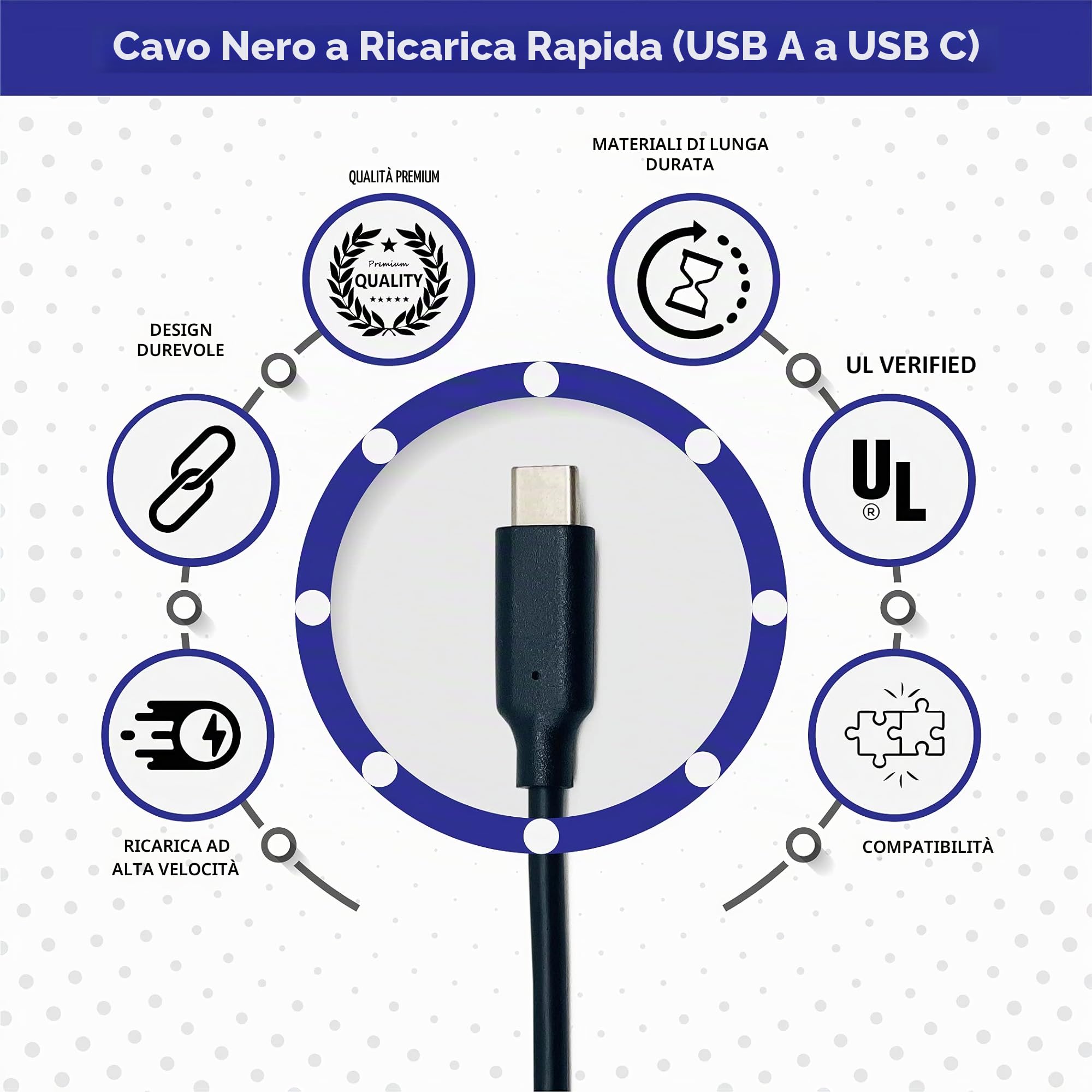 BrightOn Pacchetto ottimizzato compatibile con PS5 | 8K HDMI 2.1 HDR 8K@60Hz/4K@120Hz | cavo Ethernet CAT 7 Super High Speed | Cavo di ricarica rapida (USB A a USB C)
