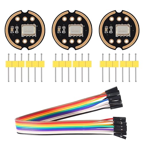 AITRIP 3PCS INMP441 Omnidirectional Microphone Module I2S Interface MEMS High Precision Low Power Ultra Small Volume with 20CM/7.8" 10pins Dupont Cable Female to Female for ESP32 DIY