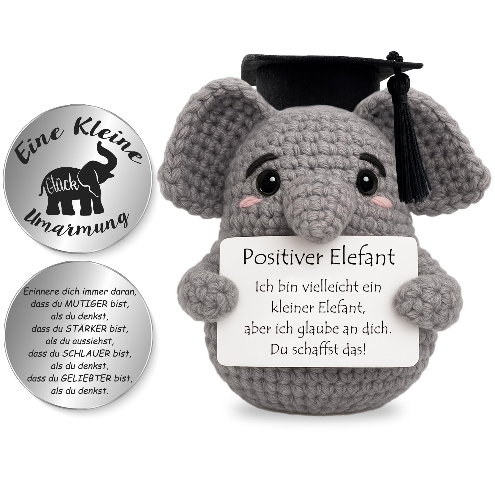 Tixlux Pocket Hug Positive Kartoffel, Kreative Strickwolle Kartoffel Puppe und Kleine Umarmung Glücksbringer, Mutmacher Geschenk, Gute Besserung, Einschulung Geschenk
