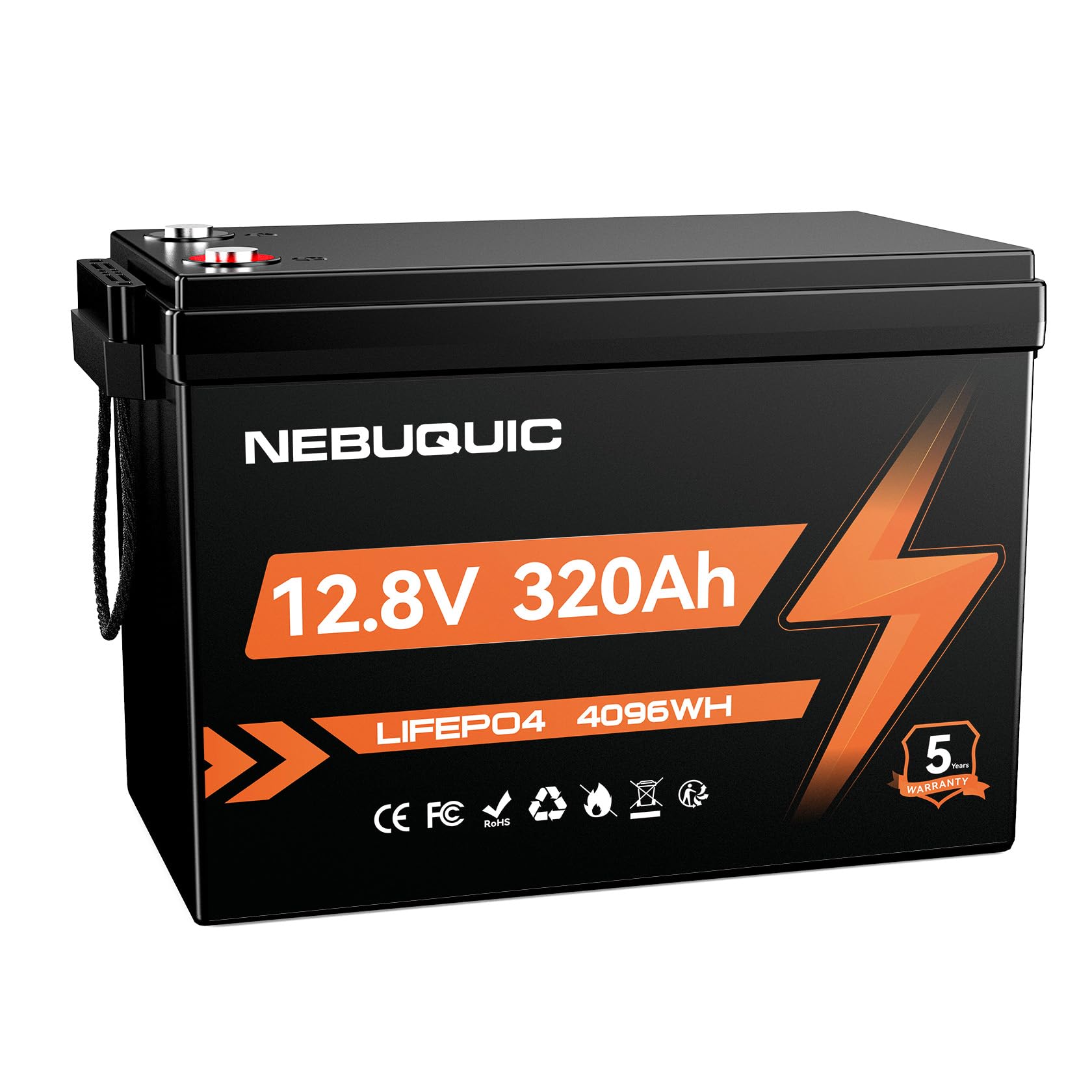 12V 320Ah LiFePO4 Lithium Battery, 12 Volt 300Ah+ Lithium Batteries with 200A BMS, EV Grade A+ Battery Cells, Low-Temp Protection, Deep Cycle Battery for RV, Truck, Kayak, Solar, Camper