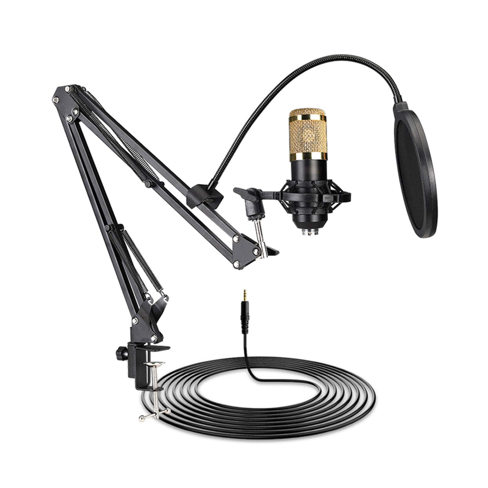 Pacchetto Microfono a condensatore BM-800 Set Microfono per Registrazione in Studio Kit Microfono 20Hz-20khz Microfono con Risposta in frequenza Microfoni per Fotocamere
