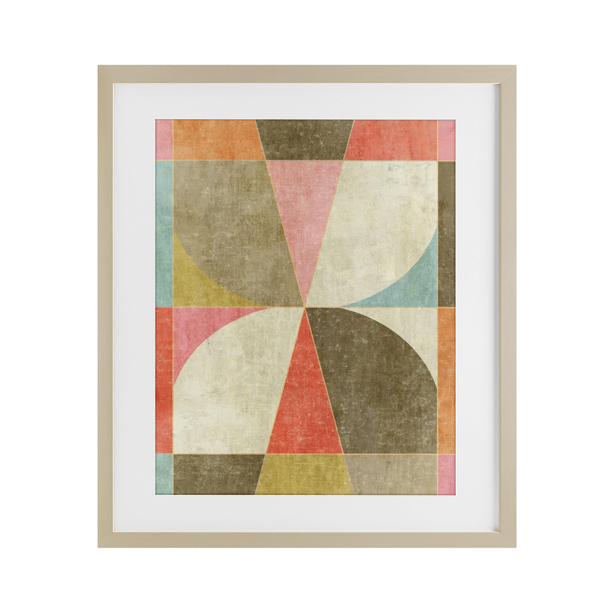 'Pinwheel Symmetric Shapes'| Framed Print Under Glass