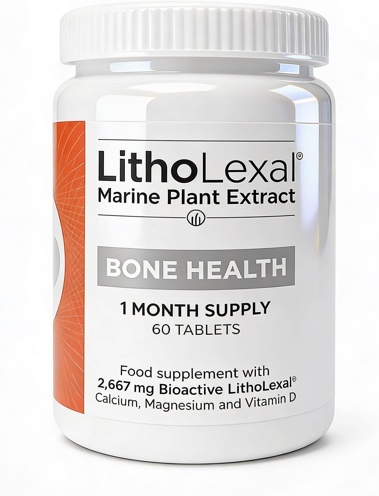 Bone Health containing Plant-Based Calcium, Magnesium and Vitamin D , Food Supplement,60 Tablets (1 Month Supply)