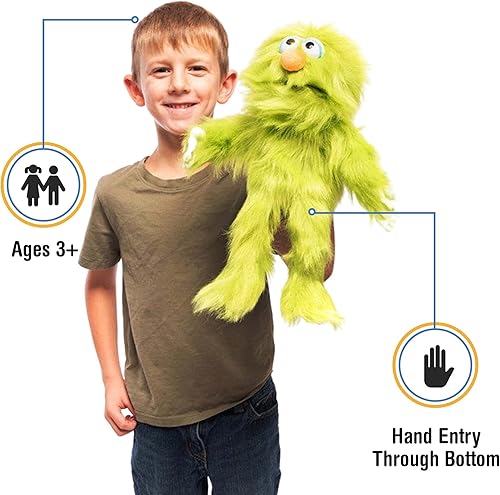 Miniatura 2 de Monstruo verde, marioneta de mano de 14"