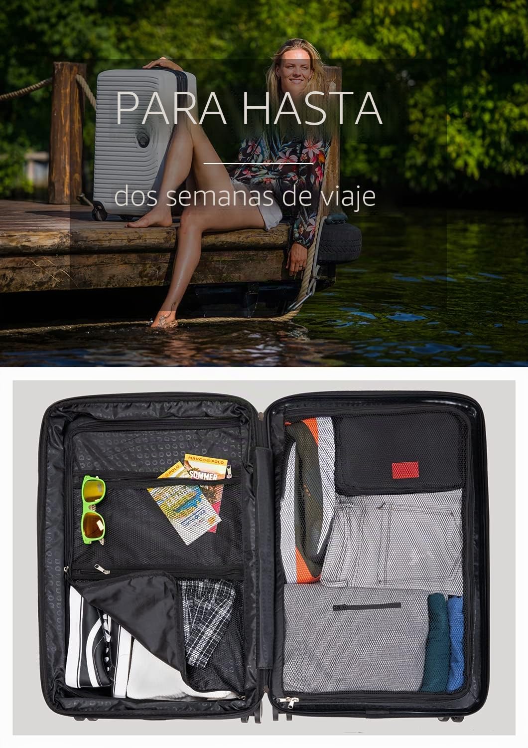 HAUPTSTADTKOFFER - MITTE - Grande Maleta, Extensible, Equipaje rígido con ampliación de Volumen de 8 cm, TSA, 4 Ruedas Dobles engomadas, 77 cm, 130 litres, Grafito