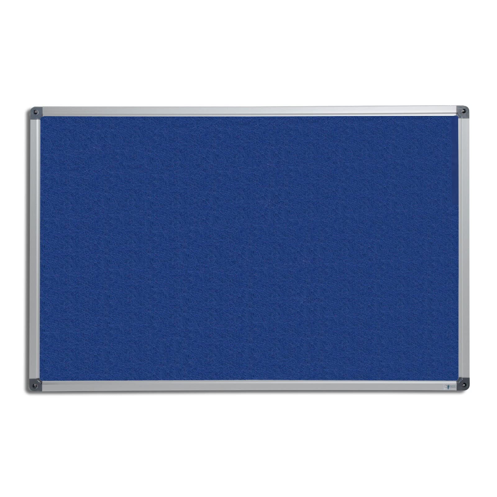 Master of Boards - Pinnwand mit Filz Oberfläche 120x180 cm Memoboard, Pin Board pinnbare Tafel für Zuhause & Büro mit Alu Rahmen in Hoch- und Querformat montierbar (blau)