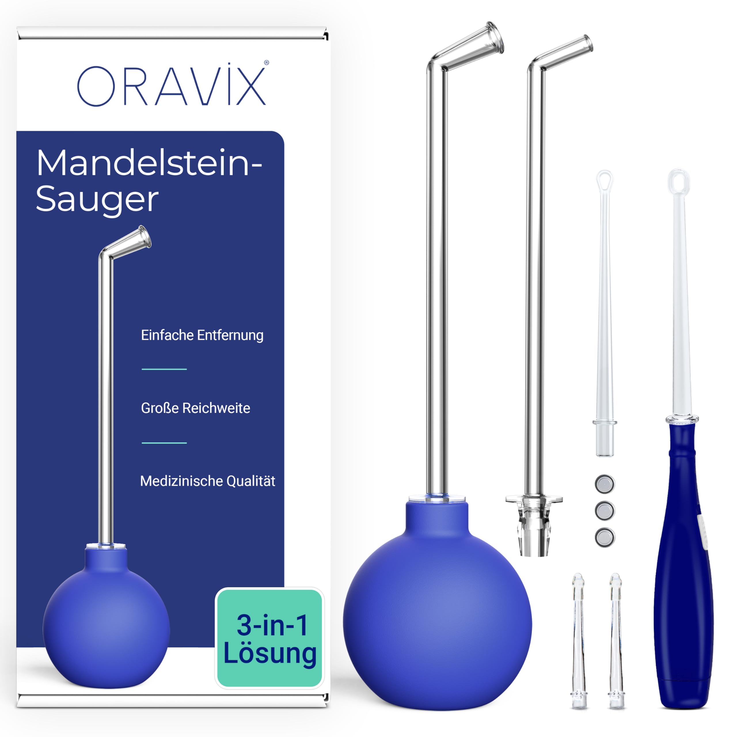 Entfernen Sie Mandelsteine einfach mit ORAVIX Sauger!