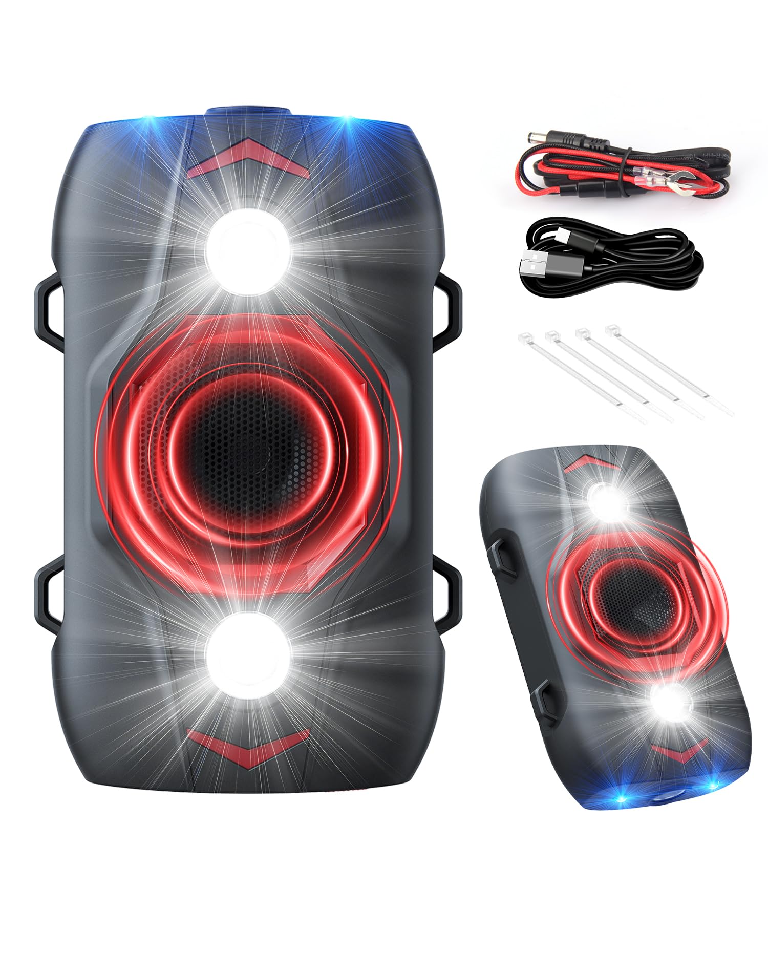 PEXPEL ultrasonic rodent repellent for car engines with 4 LED strobe lights and multiple power options