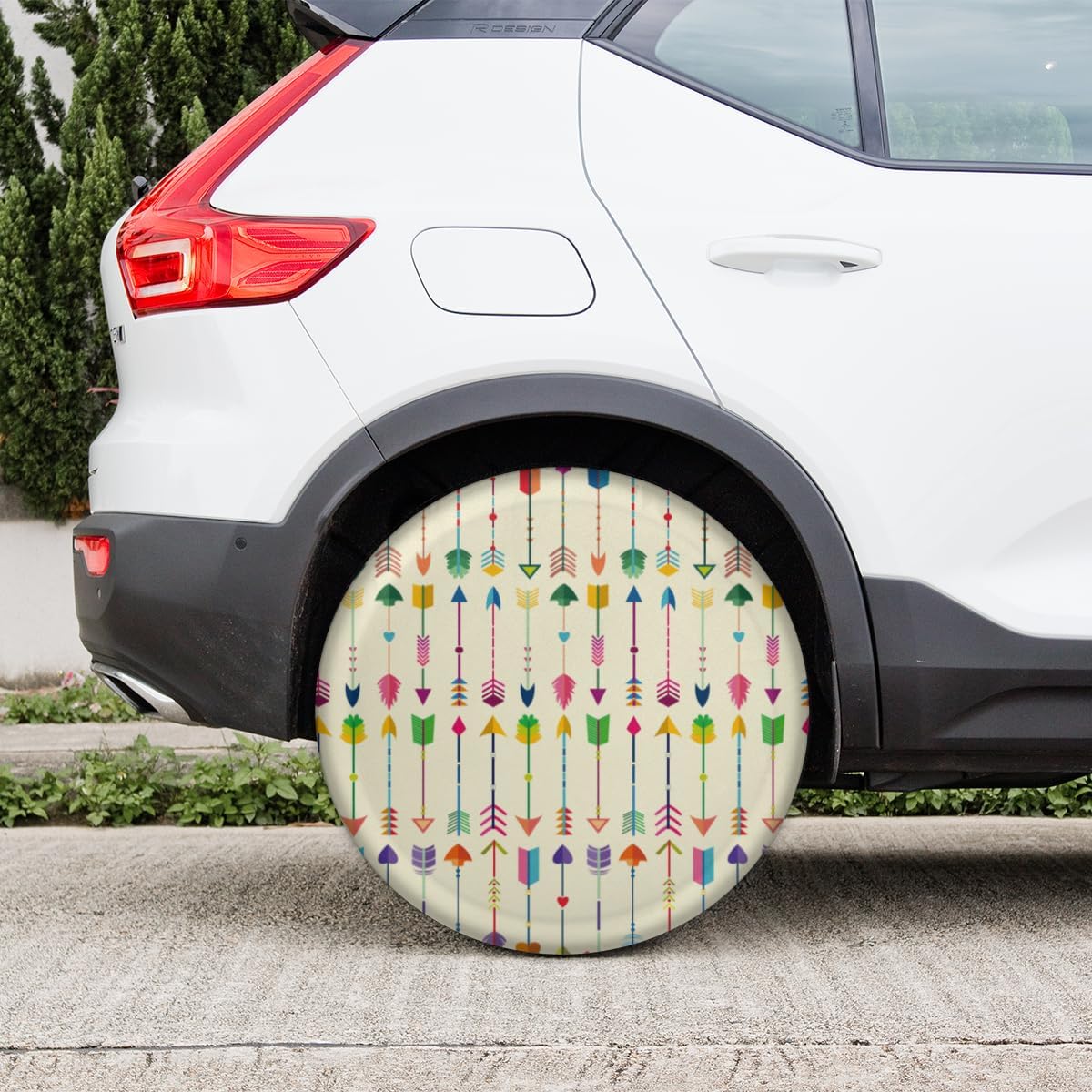 Color Head Tire Covers Portable Spare Tire Cover Soft Durable Waterproof Dustproof Set of 4 Bags 15 Inches for Car Truck SUV Trailer Camper