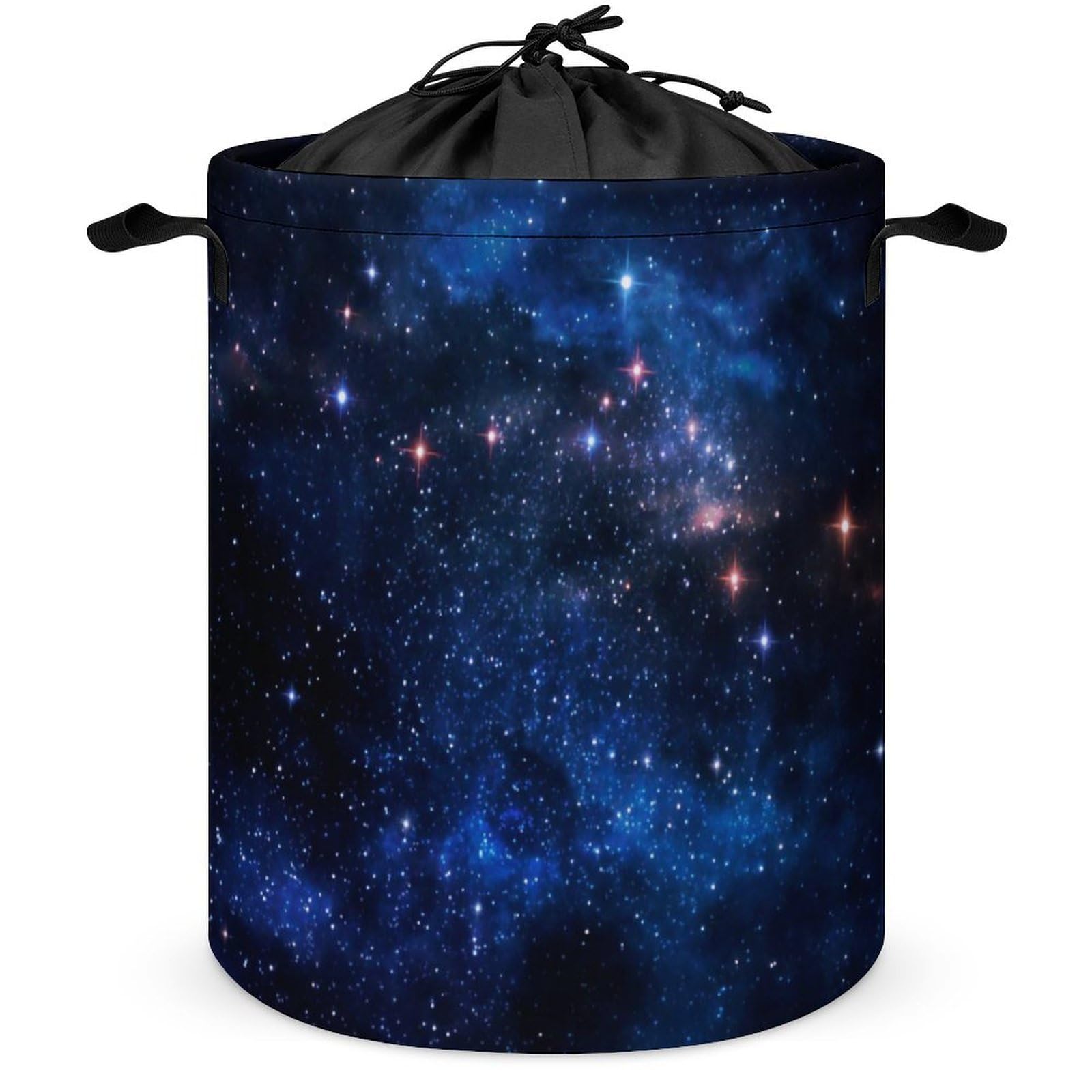 Qjjinxior Drawstring Laundry Hamper, Aurora Starry Sky Space Starry Night Sky Laundry Basket, Washing Basket with Handle