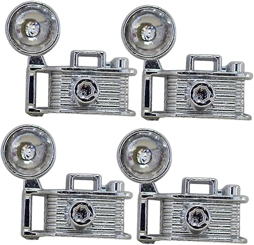 Healifty 4 mini modelos de cámara retro para casa de muñecas en miniatura, decoración de casa pequeña, estilo vintage, accesorios de fotografía,