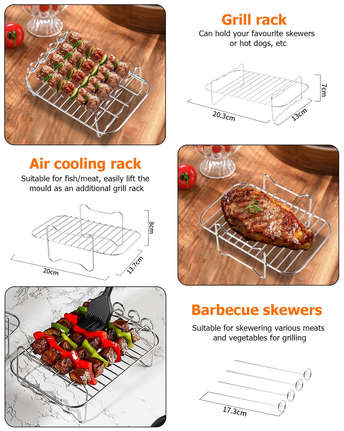 LYKEJI 2 Pièces Oule En Silicone Airfryer, Accessoires De Friteuse à