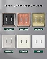 Vista 8 de Paquete de 2 cubiertas de placa de interruptor de luz de doble palanca, cubiertas decorativas de placa de doble interruptor Pearls, placa de pared