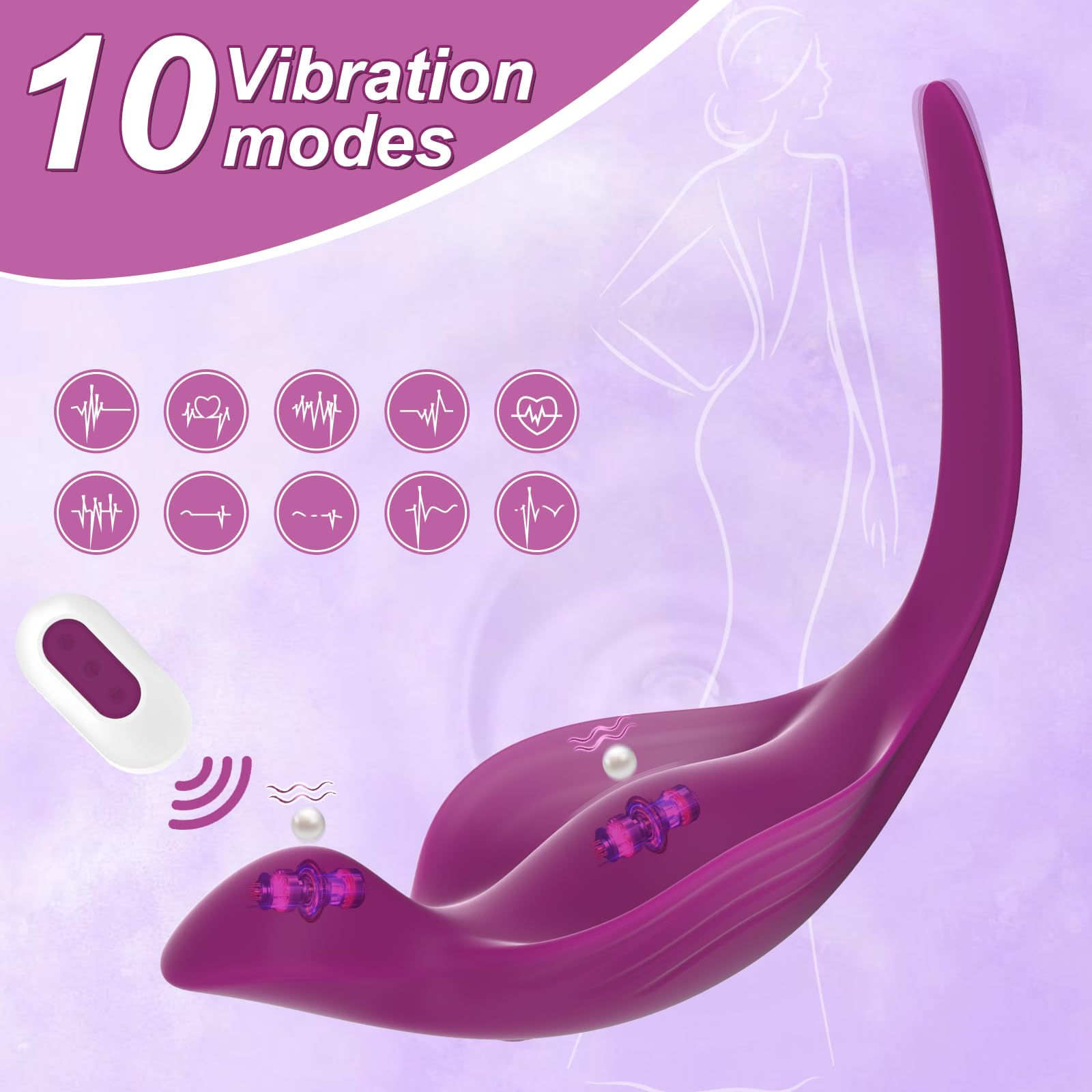 Las mujeres pueden usar un vibrador clítoris, un masajeador de ropa interior de mariposa silenciosa y un juguete sexual con control remoto (TE-luolan)