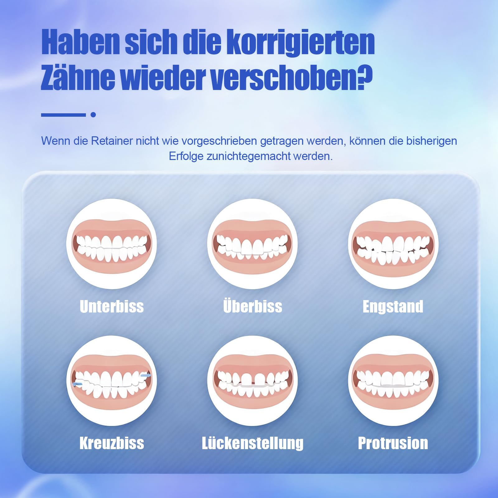 Durchsichtige Zahnspangen nach Maß, komfortable Zahnspangen für Erwachsene und Jugendliche (Oberkiefer & Unterkieferset)