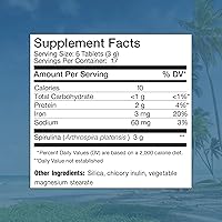 Vista 2 de Pólvora pura de espirulina hawaiana 1001 tabletas 500mg 1