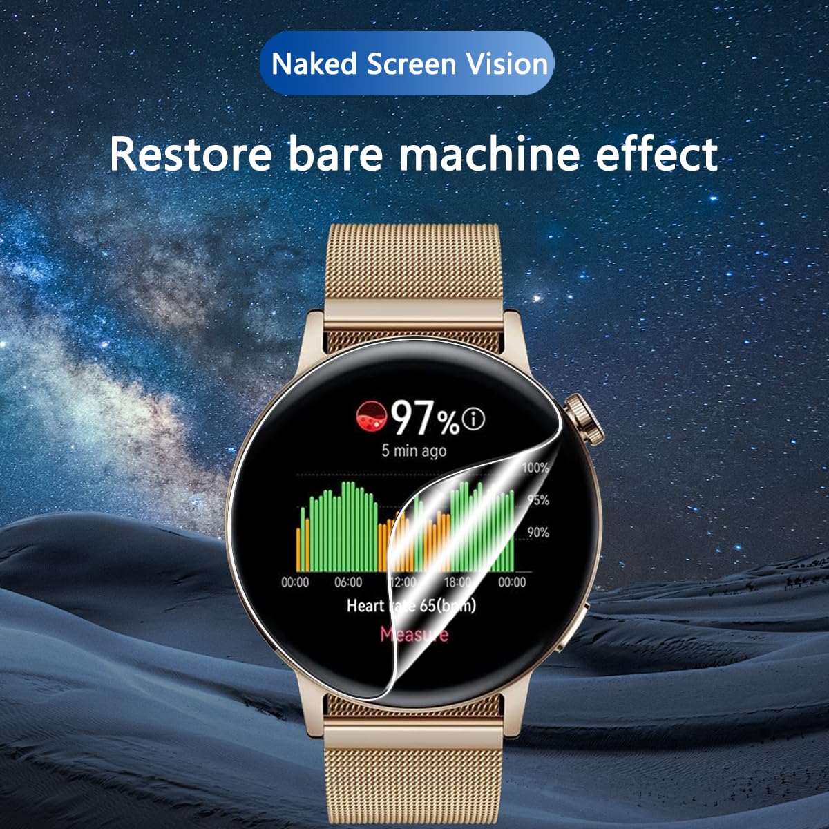 Huawei Watch GT 3 42mm Protector Pantalla 4 Piezas HD TPU Suave Anti-Arañazos Cobertura Completa