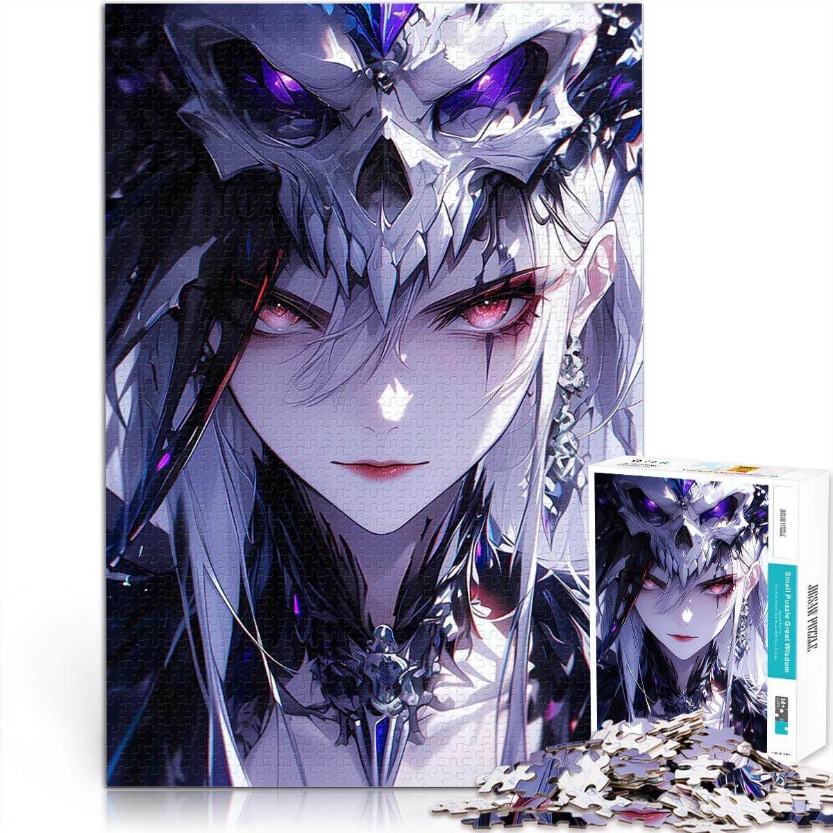 2000 Piece Jigsaws for Adults Puzzle Demon Skull Girl Purple Entspannungsspiele Geburtstagsgeschenk, Geschenke, Wandkunst70x100cm — image 1