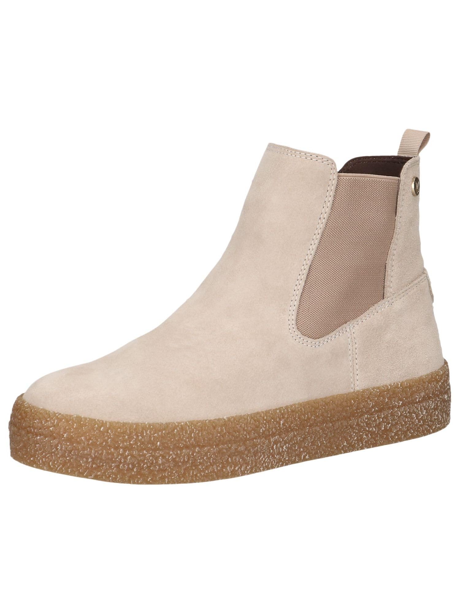 CAPRICE Women's flat winter boots lined comfortable, Beige (Sand Suede), 4 UK