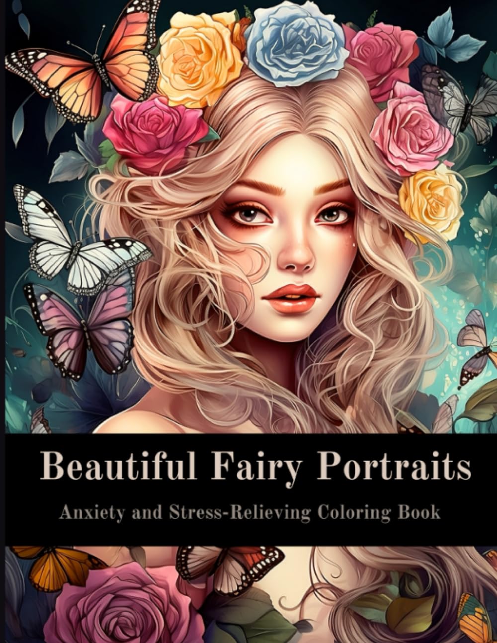 Beautiful Fairy Portraits: An Enchanting Escape | Anxiety and Stress-Relieving Coloring Book for Teens and Adults