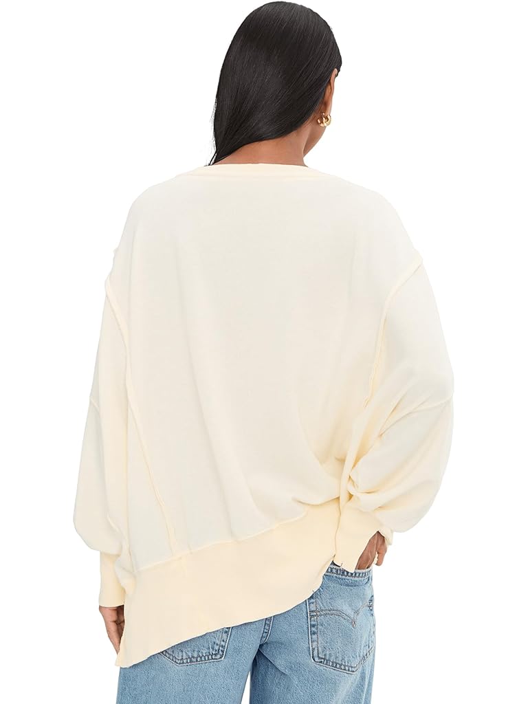 White Free People We The Free Graphic Camden Pullover