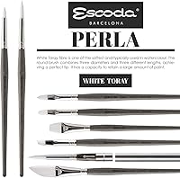 Vista 4 de Speedball Art Products 1532-12 Escoda Perla Series, 12, filamento sintético blanco Toray