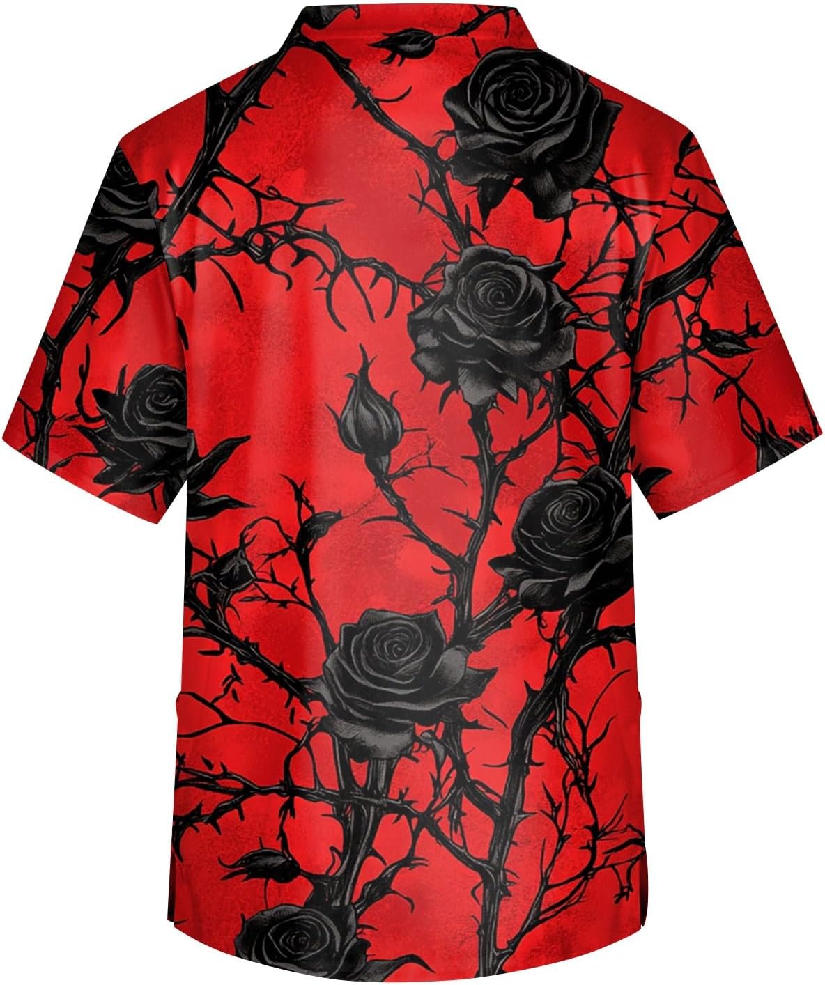 Men's Printed Scrubs Shirts Short Sleeve Athletic-Fit Stretch Moisture Wicking Scrub Top with Pockets