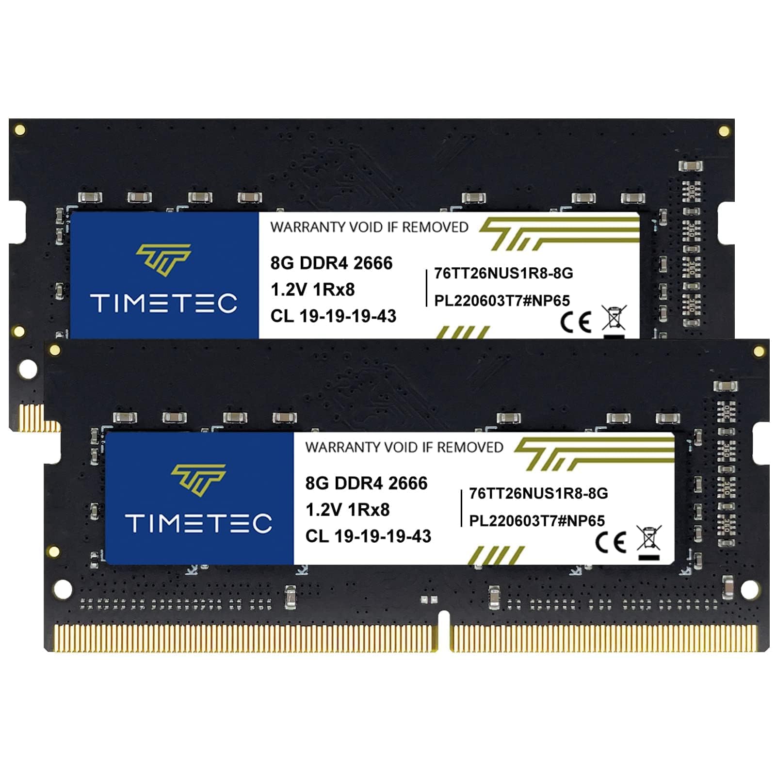 Timetec 16GB KIT (2x8GB) DDR4 2666MHz (PC4-2666V) PC4-21300 SODIMM