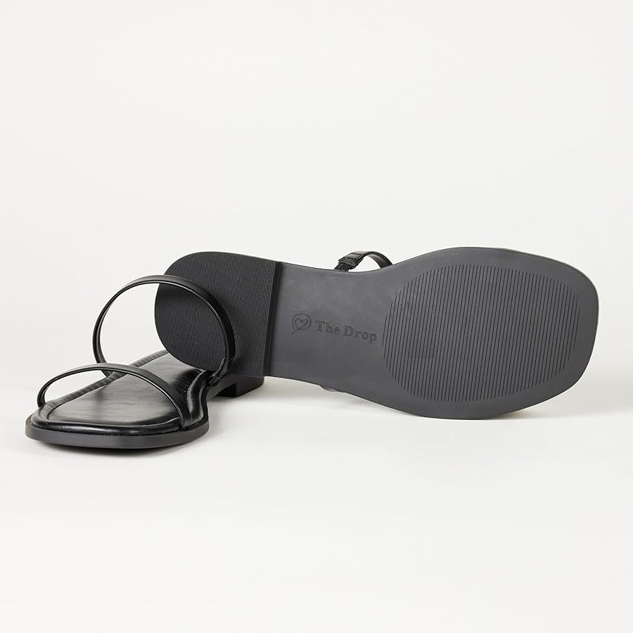 Amazon.com: The Drop Women's Paris Square Toe Two Strap Flat
