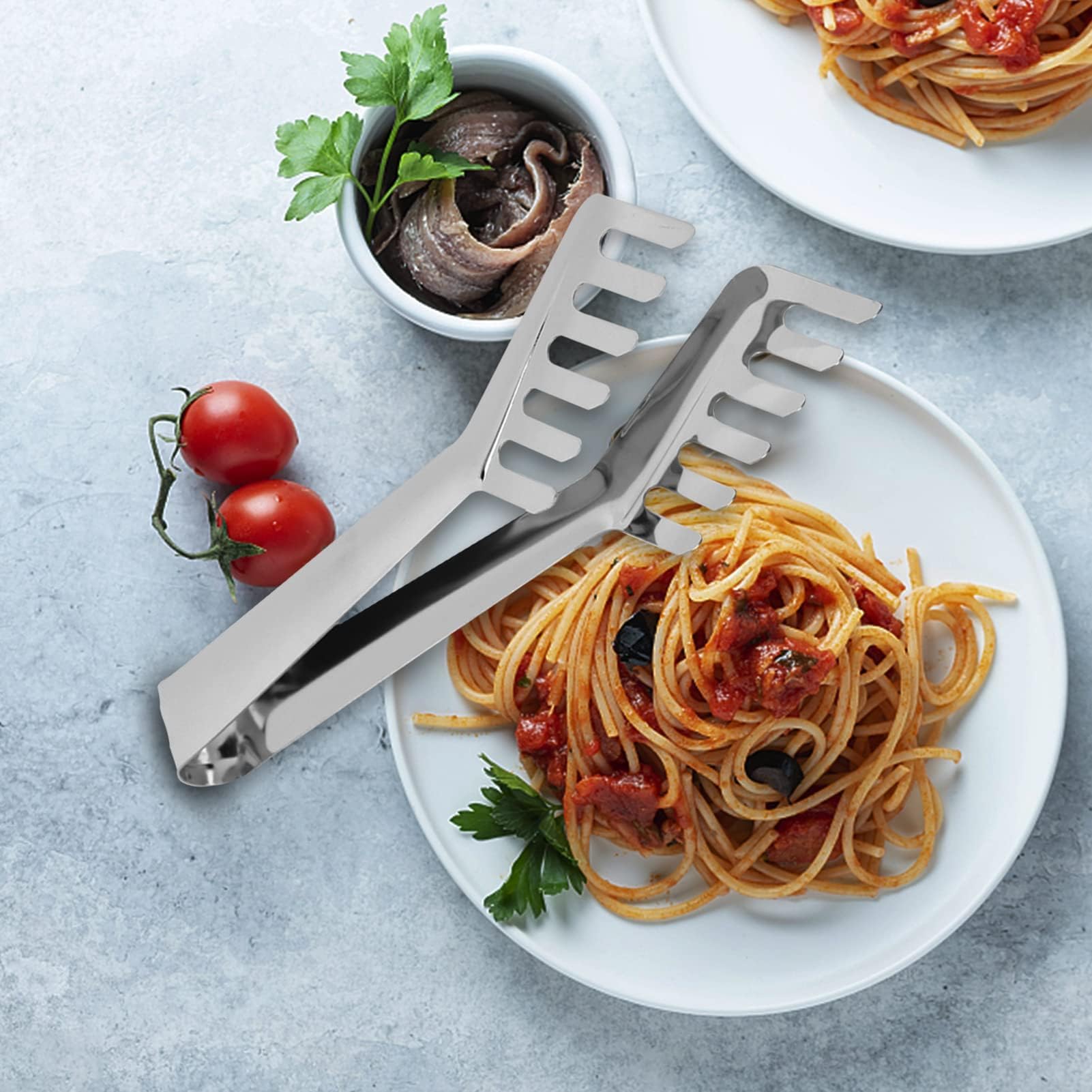 Pinze Per Spaghetti In Acciaio Inox - 22cm Per Servire Pasta, Insalate E Buffet, Facili Da Usare - Foto 11