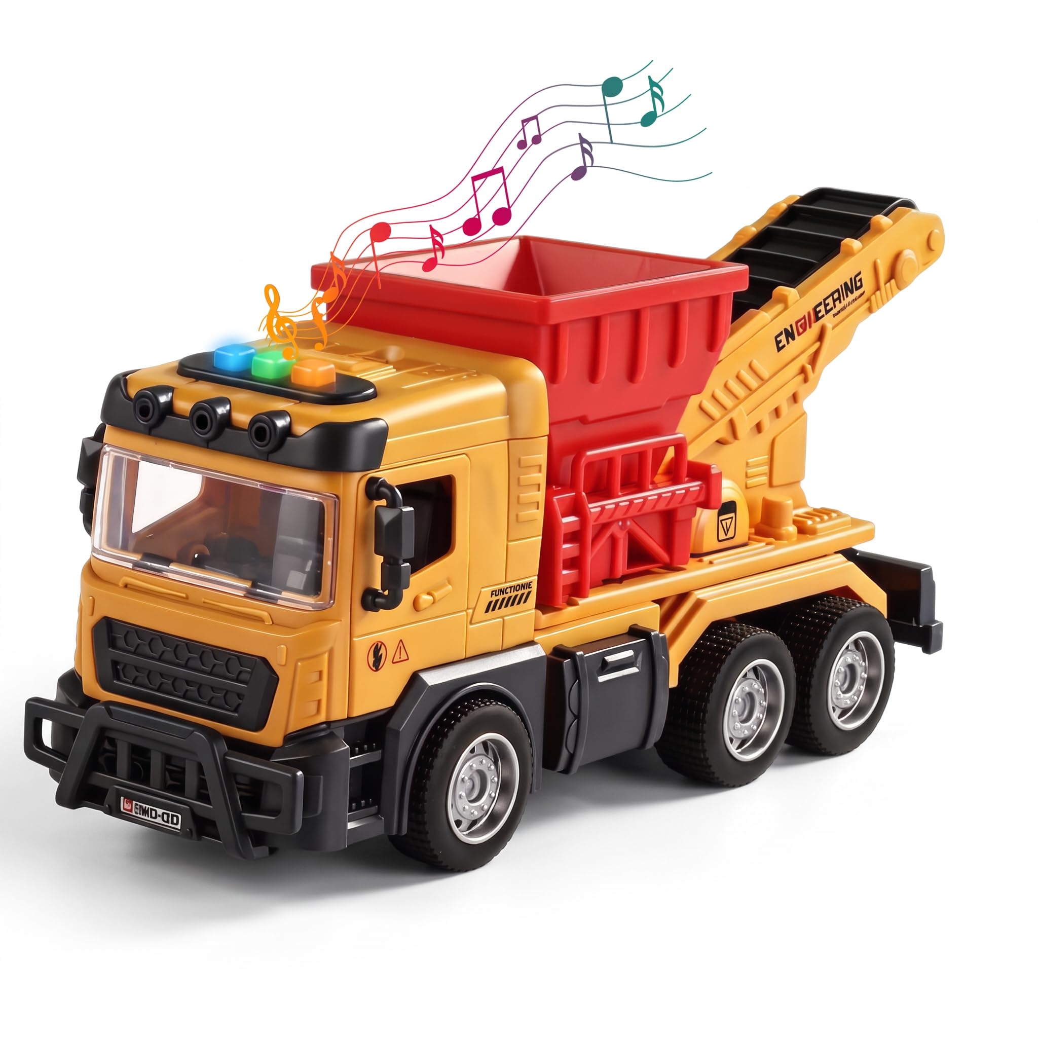 Electric Construction Engineering Truck Toy, Push and Go Sand Truck for Boy
