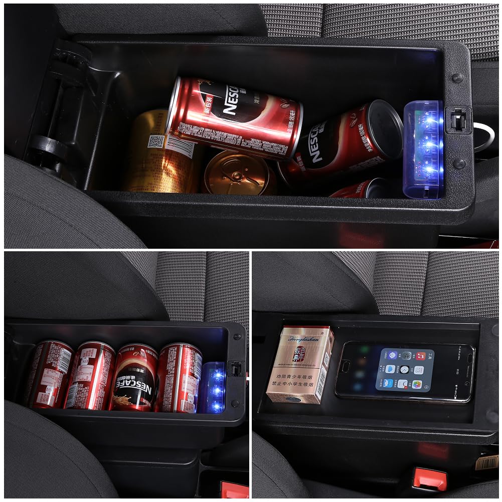 Autozubehor Armlehne für Golf 6 Armlehnen Scirocco Sagitar VW Golf 6 Golf 5 Mk6 MK5 Jetta 5 Armlehnen Zweilagige Armlehne Armauflage Leder mit weißen Linien