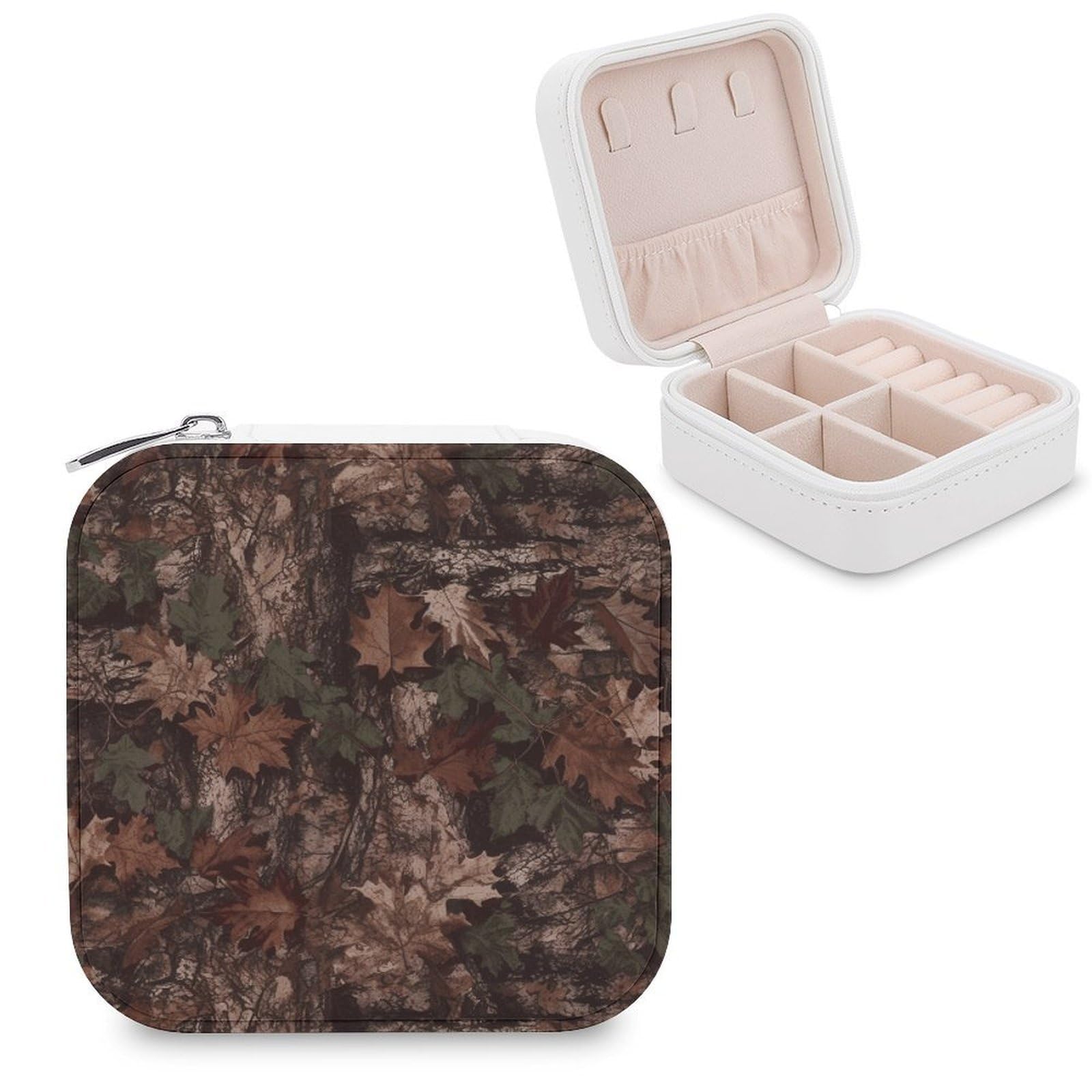 VstaDank Outfitter Tuff Camo Jewelry Box Exquisite Leather Jewelry Organizer Portable Trinket Organizer Fashion Travel Jewelry Case for Rings Earrings Necklaces Unique Gifts for Women