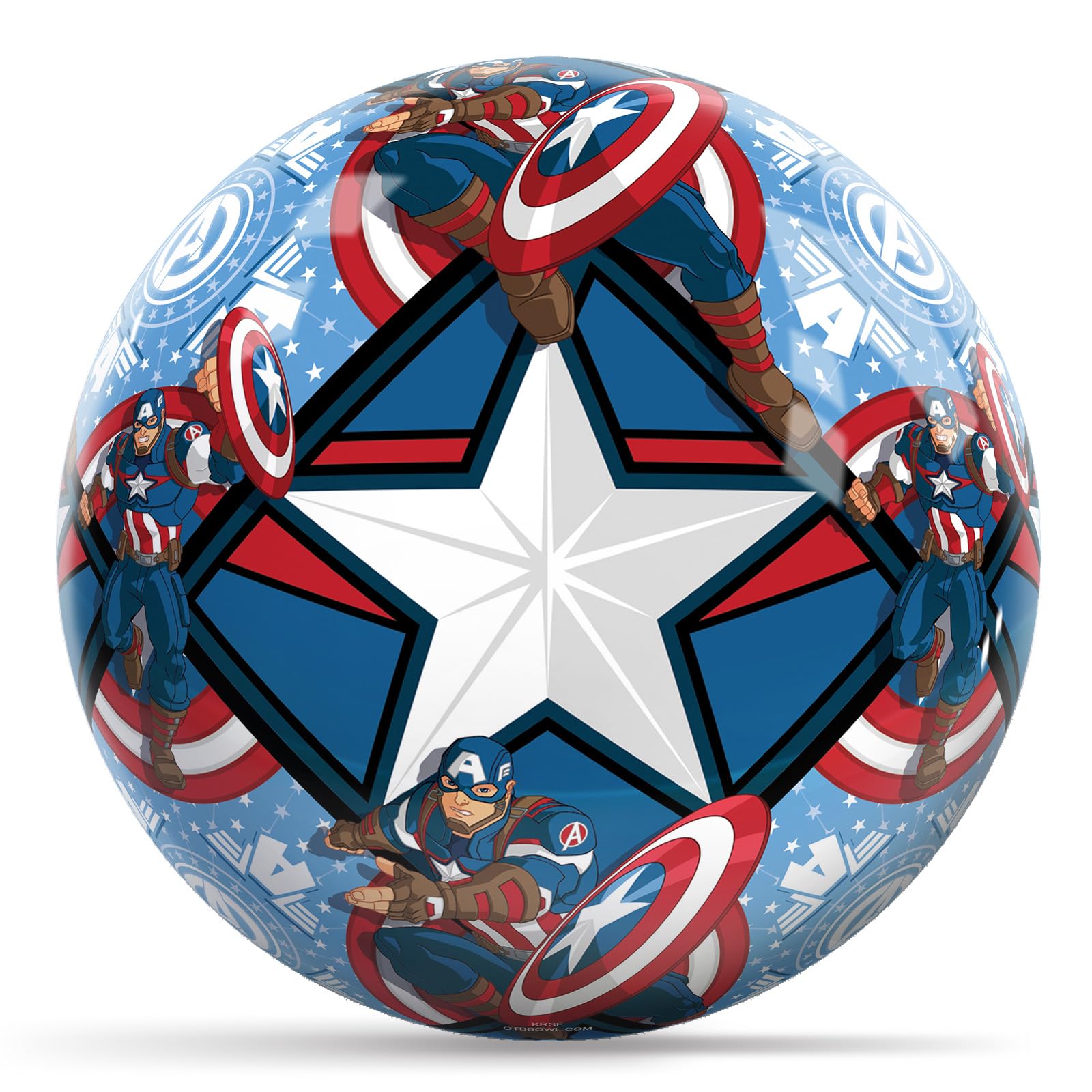 KR Strikeforce Marvel - Avengers - Captain America Pattern 8lb Bowling Ball