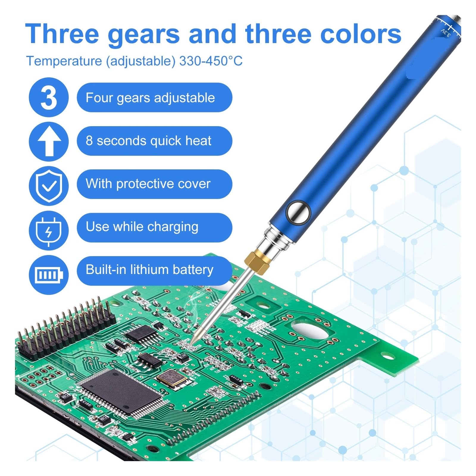 Kit Saldatore Elettrico A Riscaldamento Rapido Senza Fili Kit Saldatore Elettrico Portatile Ricaricabile Il Miglior Regalo