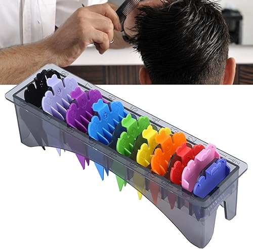 Miniatura 7 de Clipper Guard Holder Organizador con peines, suministros de peluquería, estuche de almacenamiento de peine guía, soporte de guardia de barbero,
