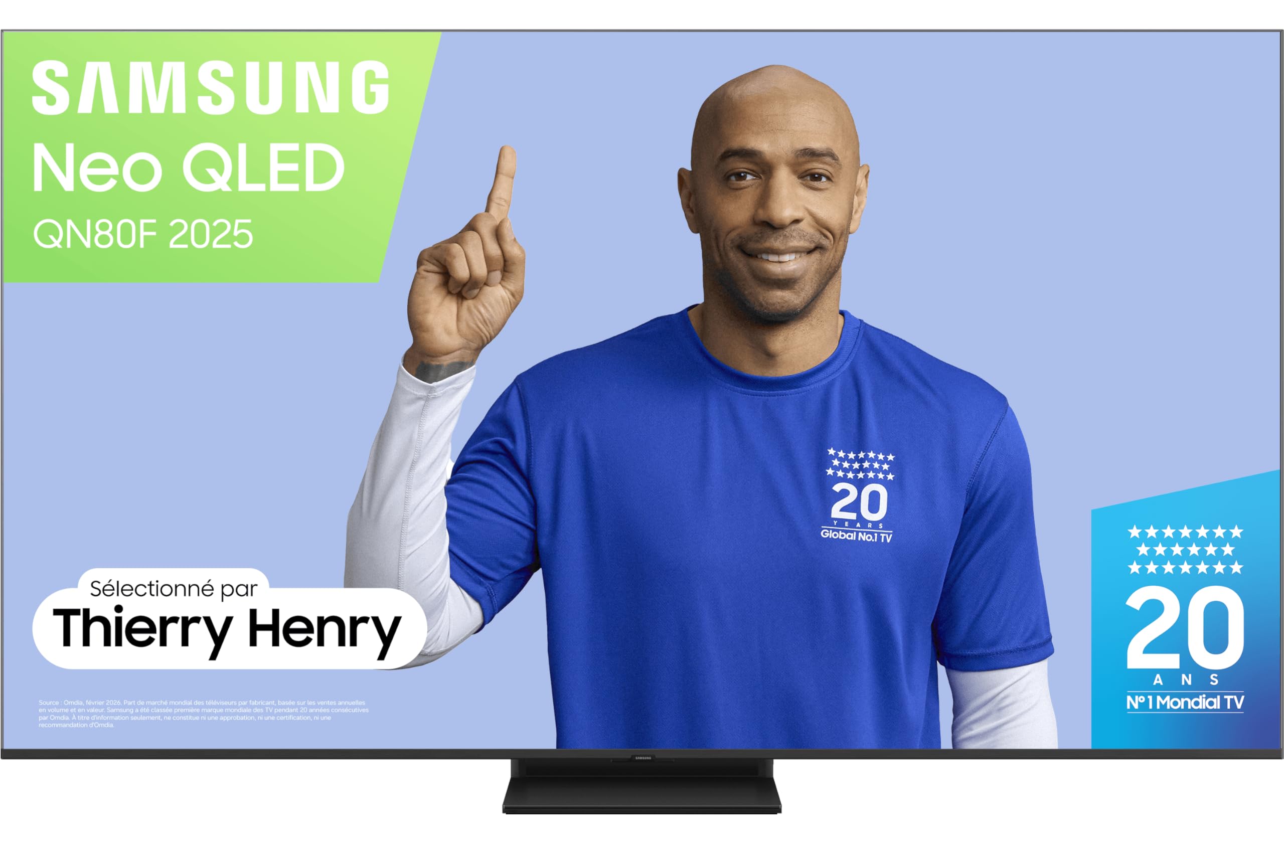 Samsung TV AI Mini LED 55 Pouces Neo QLED QN80F 4K Smart TV HDR Dolby Atmos