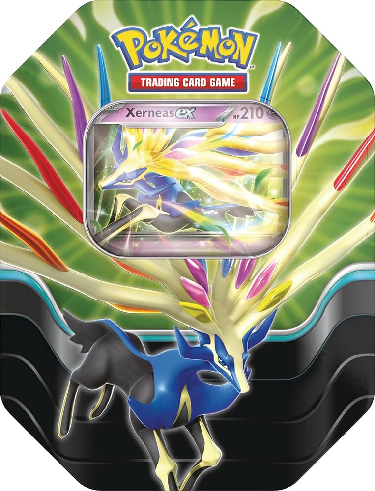 Pokémon TCG: Azure Legends Tin – Xerneas ex (4 pacotes de reforço