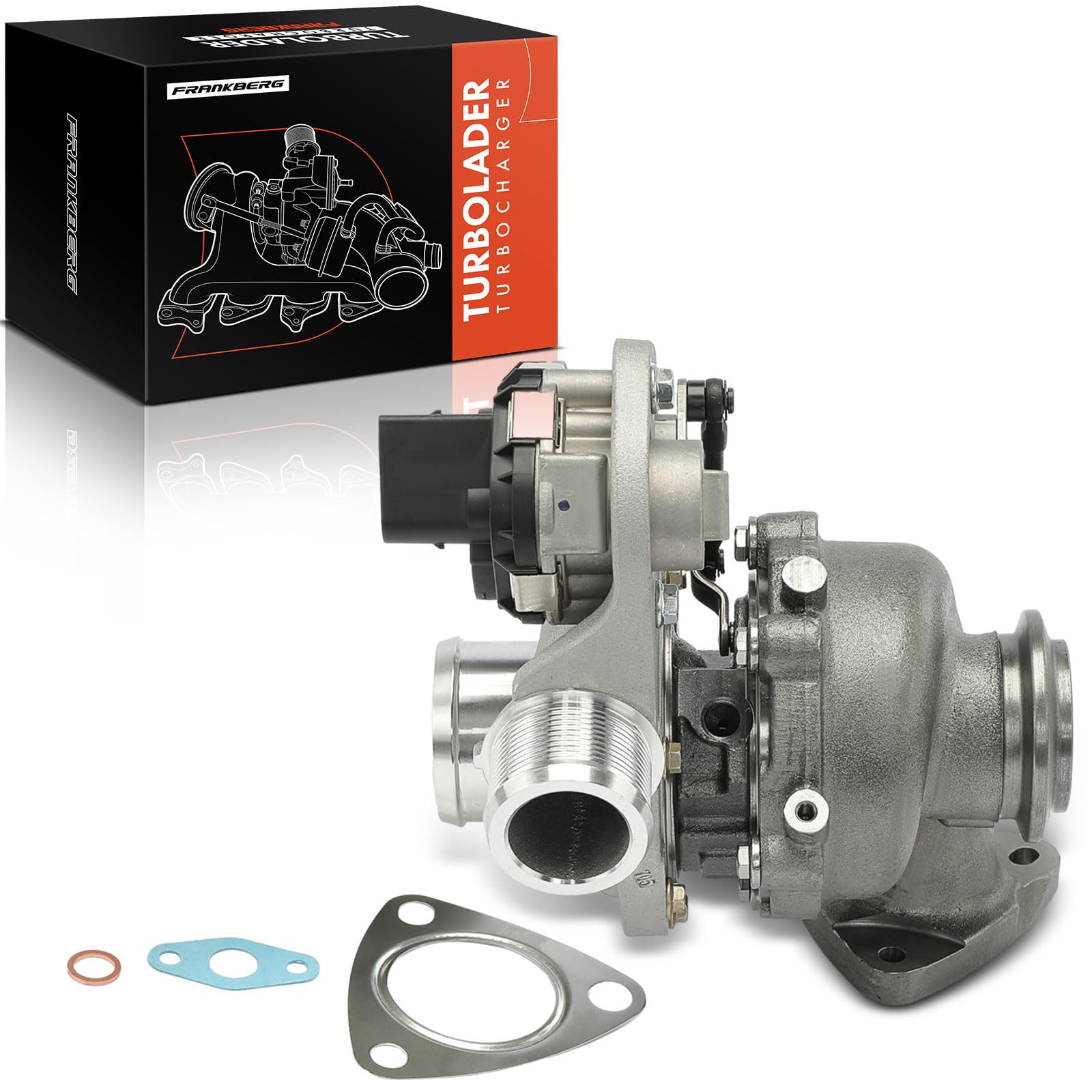 Frankberg Turbocompresor con juntas 2011903 | Compatible con: Autobús de tránsito V363 FAD FBD, Autobús Transit Custom V362 F3, Caja Transit V363 FCD FDD