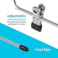 Vista 4 de Percha para pantalón/falda de 4 niveles, vinilo cromado y negro, paquete de 2