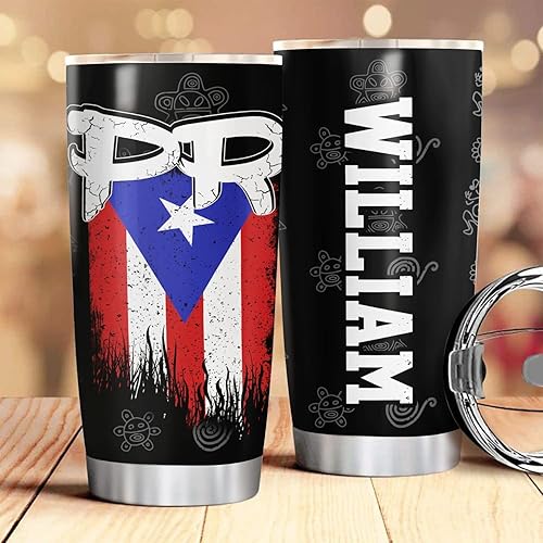 Miniatura 5 de Vaso aislado de acero inoxidable de Puerto Rico, taza de viaje de café de 20 onzas, regalos para hombres puertorriqueños, mujeres, regalo de